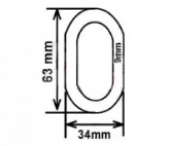 Corrente Plastica Para Calha / Siinalização Elo Grande 63x34x9mm