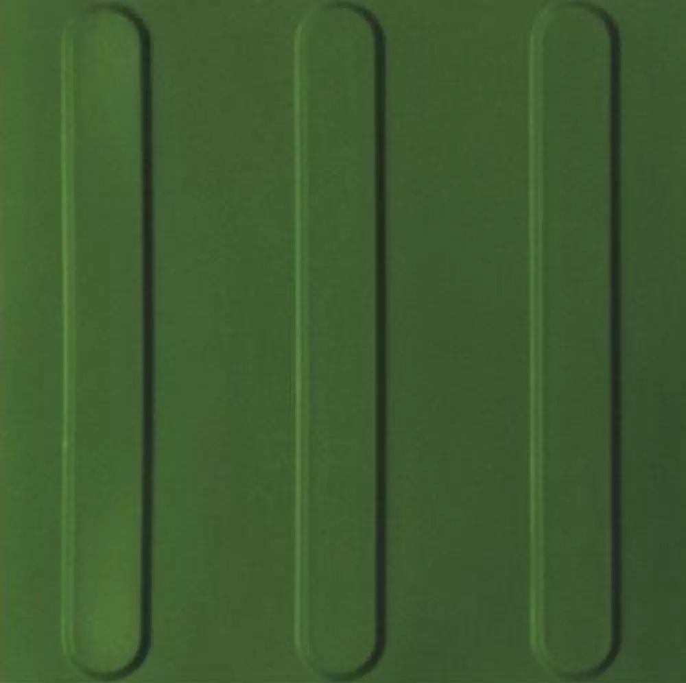 Piso PVC Tátil Direcional Verde 25x25 cm